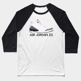 AIR JORDAN III RETRO PIXELATED ART SHOE COLLECTION Baseball T-Shirt